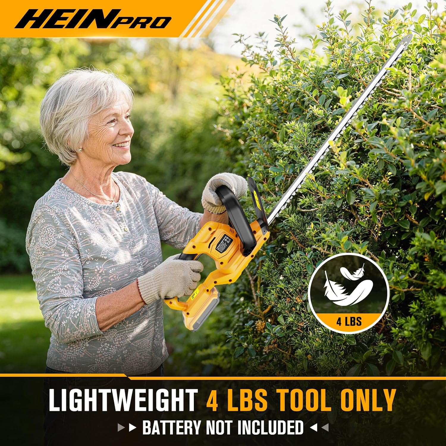 Hedge Trimmer Cordless Compatible with Dewalt 20V MAX Battery | 22" Electric Hedge Trimmer Cordless, Battery Powered