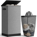 100L Laundry Hamper with Lid, Large Collapsible Laundry Basket