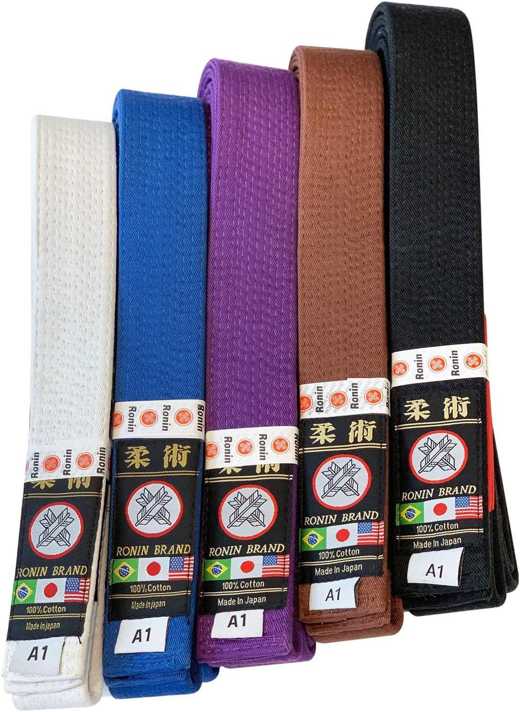 Japan Made Deluxe Jiujitsu BJJ Gi Belt - 1.75” wide-12 Row Stitching