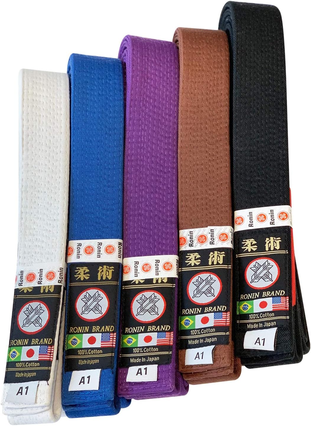 Japan Made Deluxe Jiujitsu BJJ Gi Belt - 1.75” wide-12 Row Stitching
