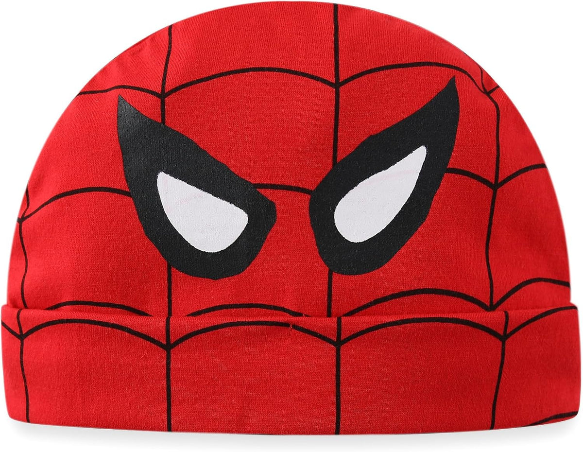 Spider-Man Baby Boys Footie Romper and Hat 2 Piece Set for Infants