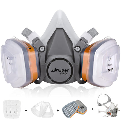 M-500 Reusable Respirator Mask with Filters | Ideal for Painting, Woodworking, Construction, Sanding, Spraying