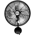 Pro High Velocity Oscillating Wall Fan, 3 Speeds, Black, 16in