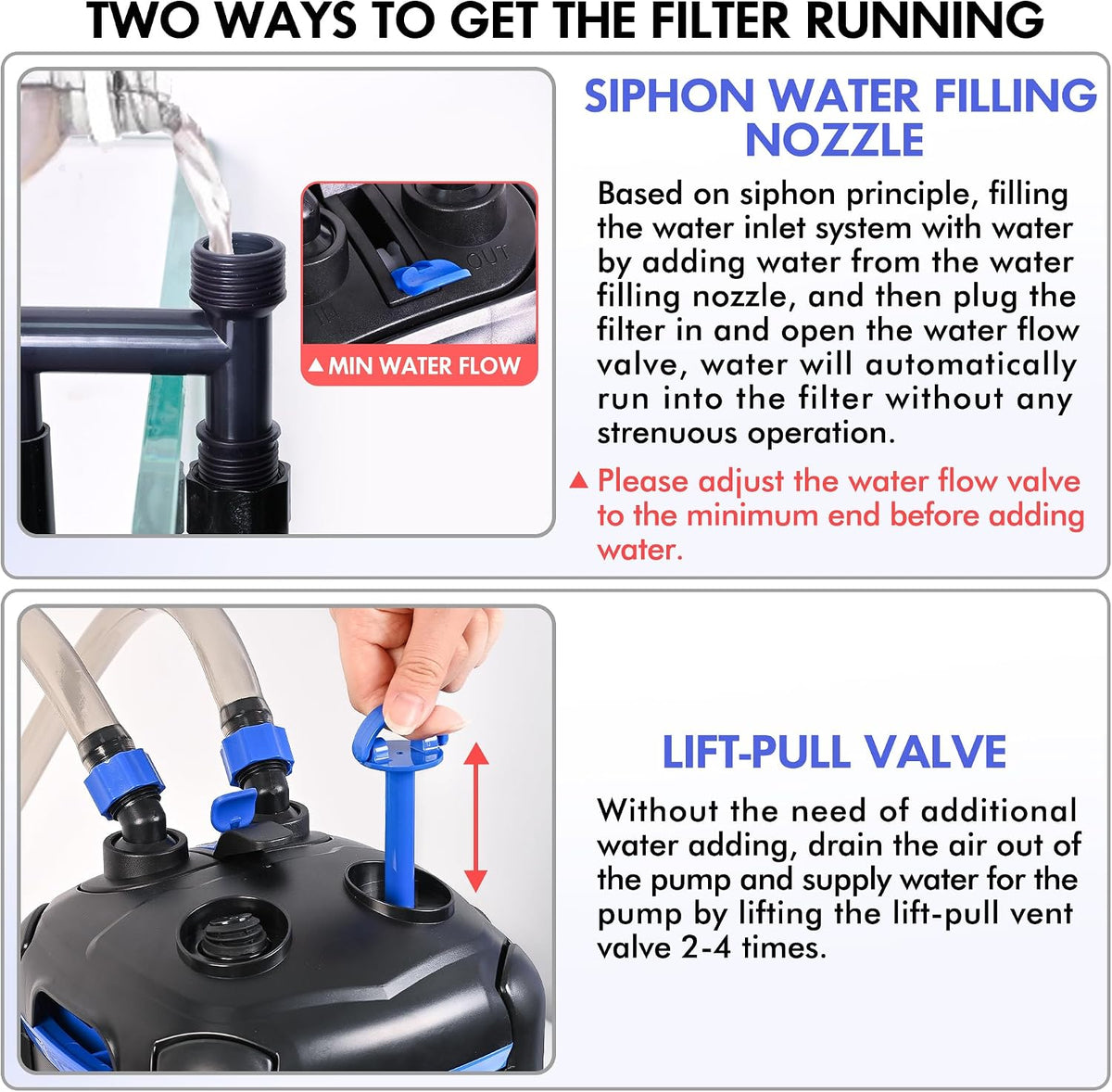 Ultra-Quiet Canister Filter for Large Fish Tanks and Aquariums
