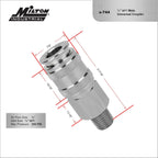 Milton 5 In ONE Universal Quick-Connect Coupler, 1/4" MNPT