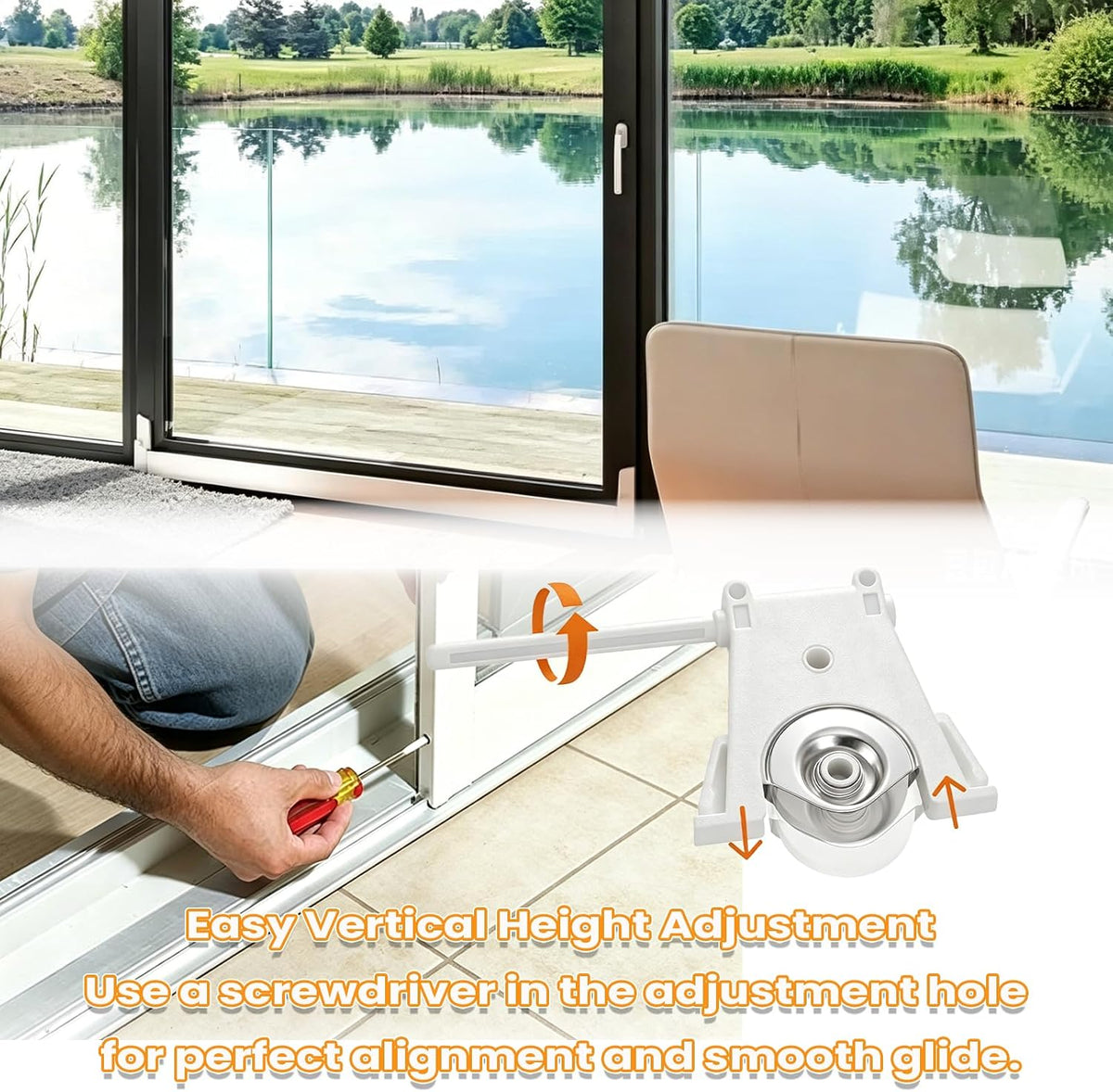 Lower Screen Door Roller for Andersen Sliding Screen Door - Parts 1997310