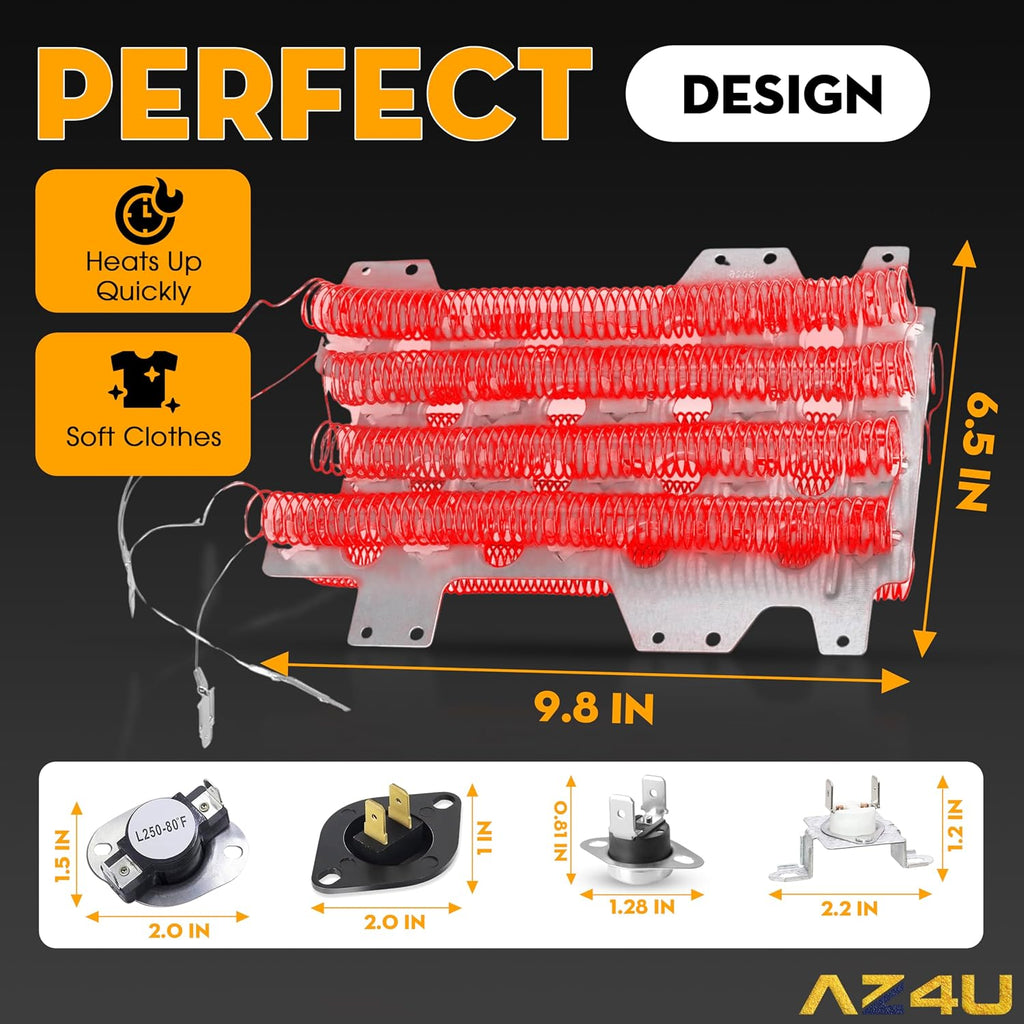 Dryer Heating Element Replaces For Samsung DV48J7770EP/A2 DV45K6200EW/A3