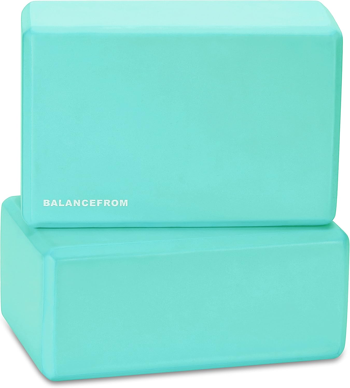 Set of 2 High Density Yoga Blocks, 9"x6"x4" Each, Pair, Multiple Colors