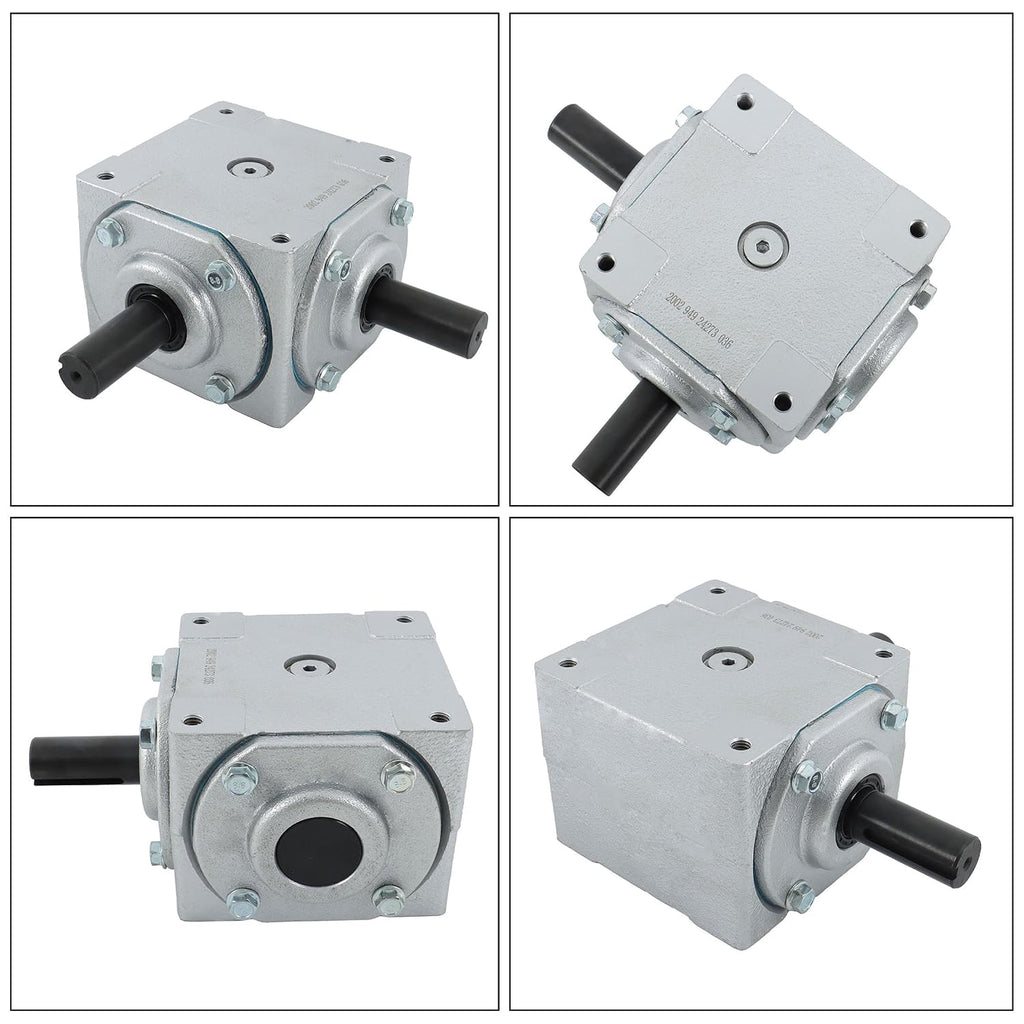 40HP Right Angle Gearbox with 2 Keyed Shafts CW/CW 1:1