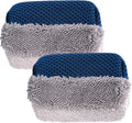 Tire Shine Applicator Sponges for Car Detailing, 2 Pack | Multi-Purpose, Mesh, Microfiber, and Non-Soak-Through Liner