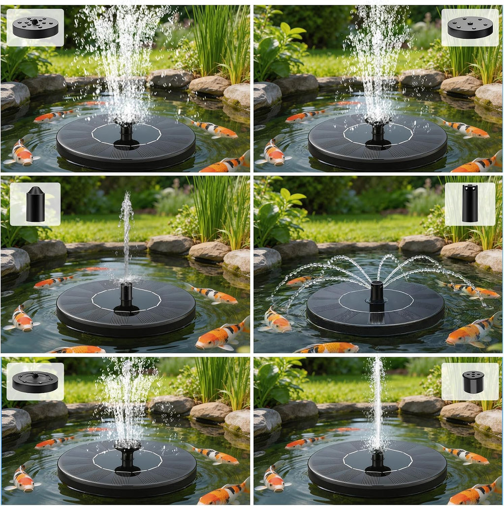 Floating Solar Water Pump,Solar Fountain for Bird Bath, Garden