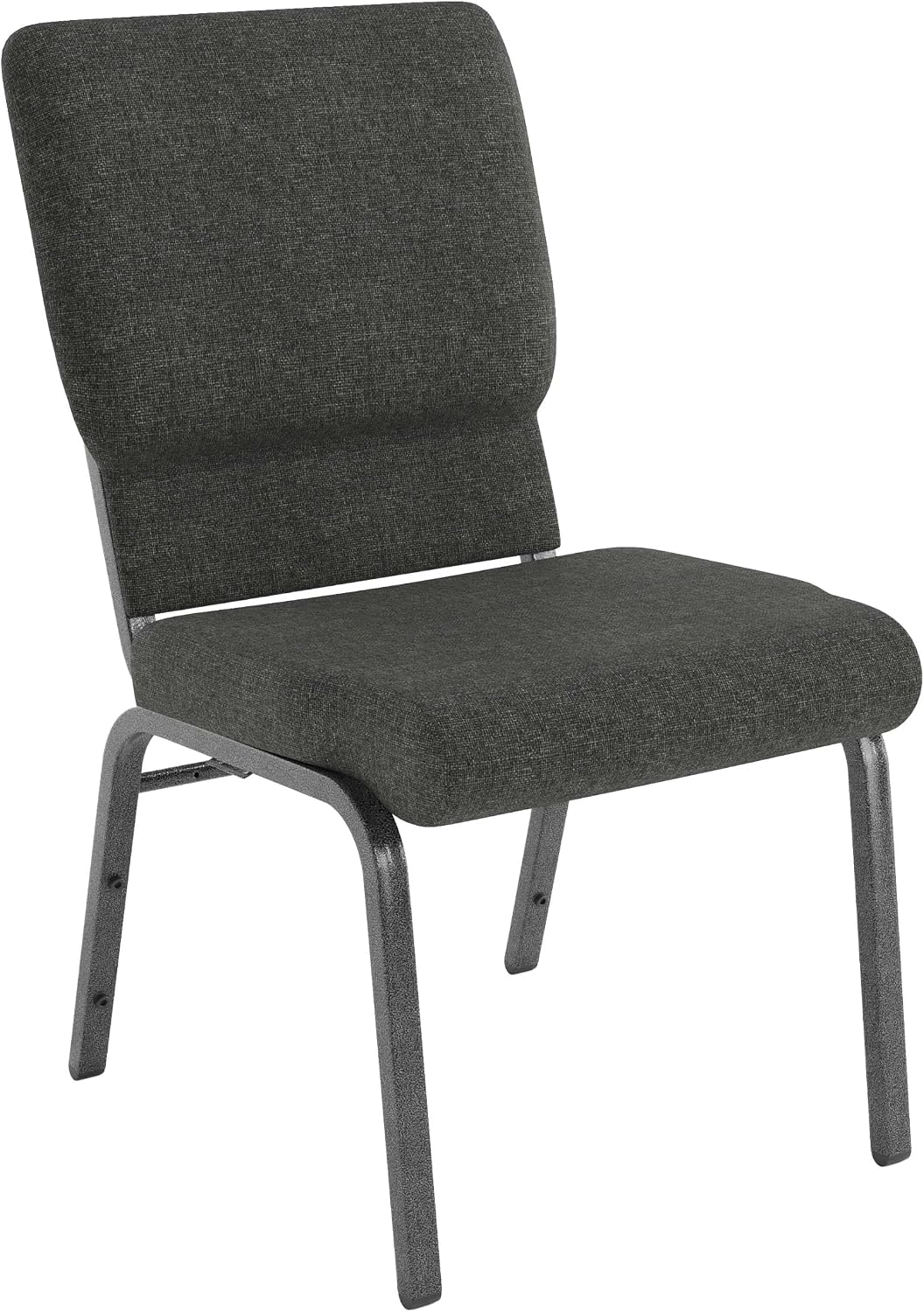 Hercules 18.5 in Wide Fabric Church Chair, Dark Gray