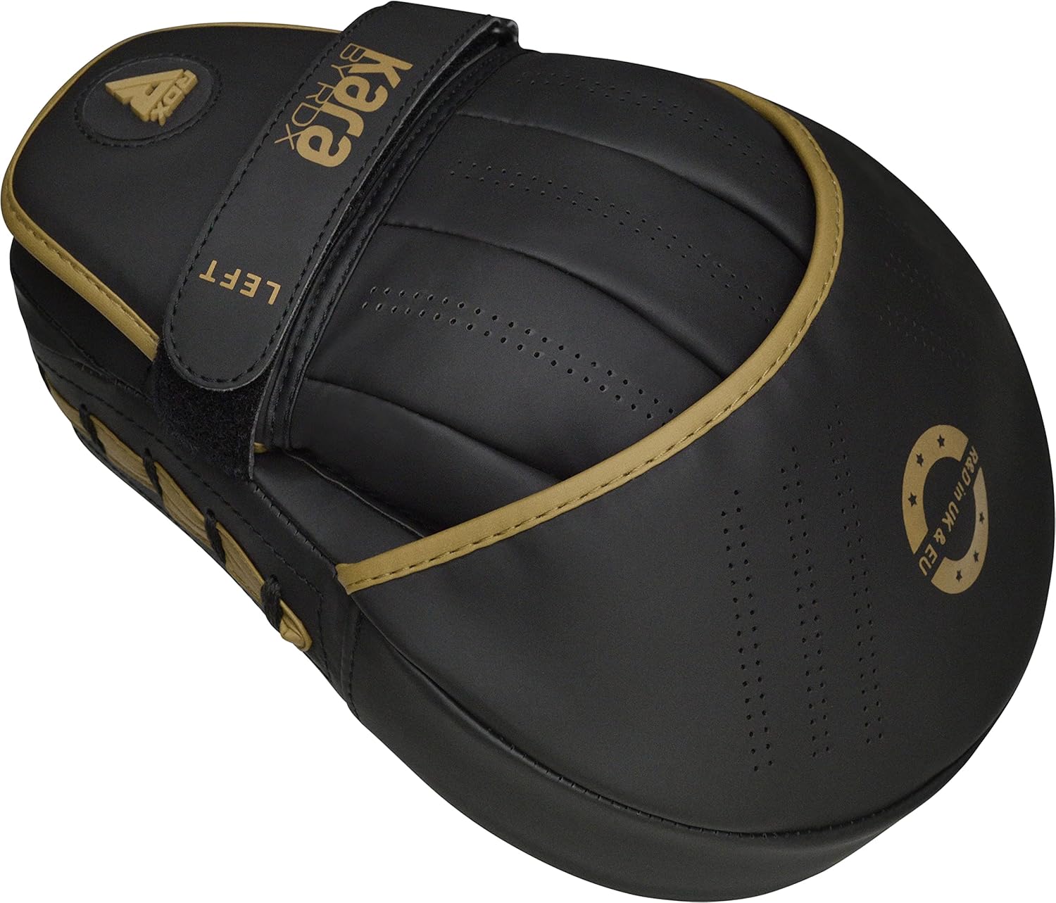 Boxing Pads Curved Focus Mitts, Maya Hide Leather Kara Hook and jab Training Pads, Adjustable Strap Ventilated, MMA