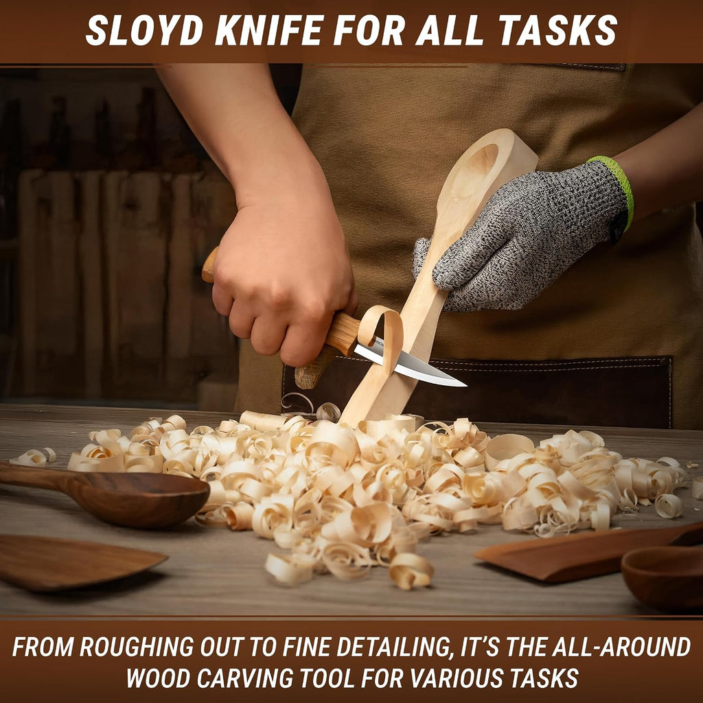 Wood Carving Knives Kit Spoon Carving Tools S14 - Spoon Hook Knife Wood Carving Chisels Set Bowl Gouge - Whittling
