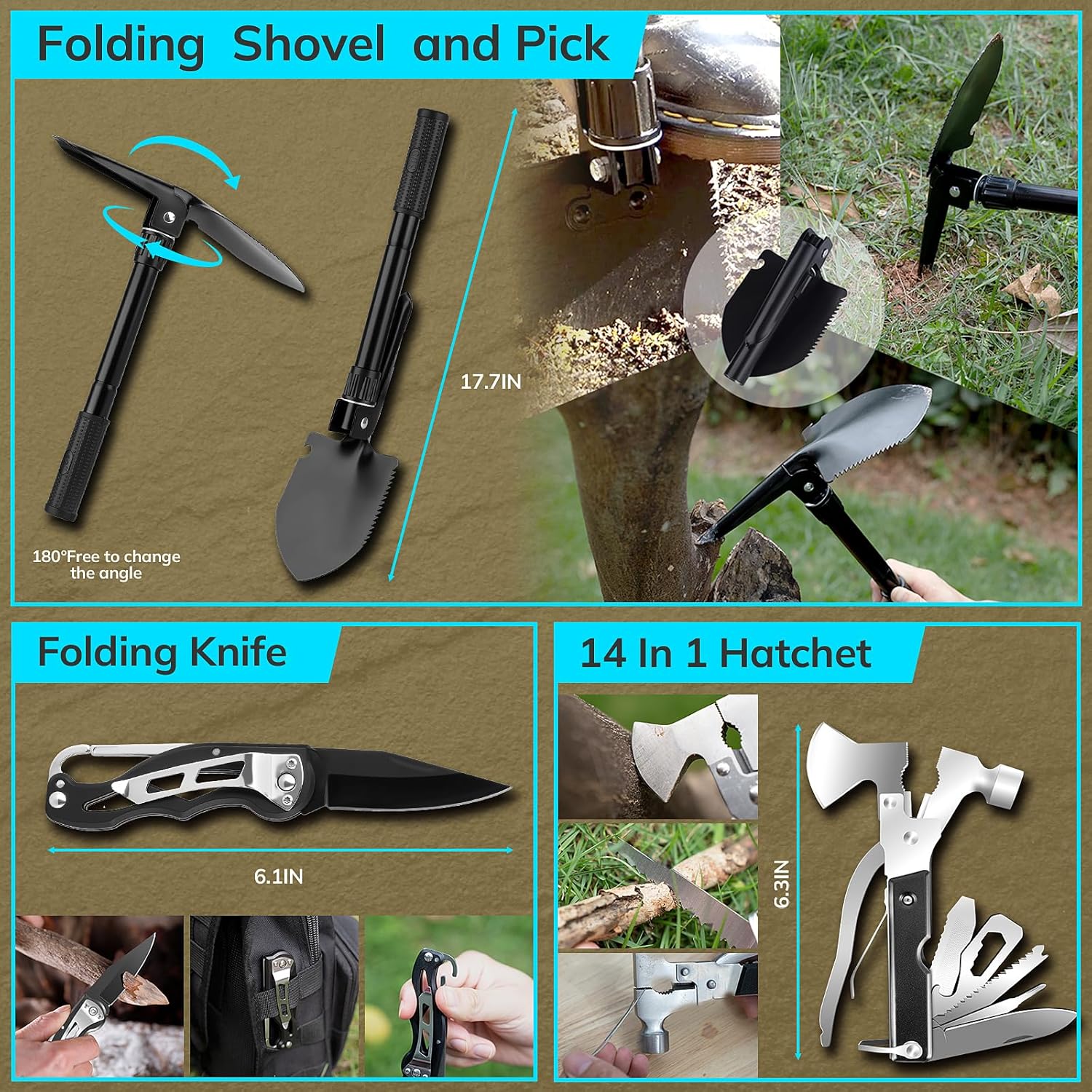 Survival Kit, Gifts for Fathers Day Men, Women, 251pcs Emergency Survival Gear and Supplies Equipment, First Aid Kit