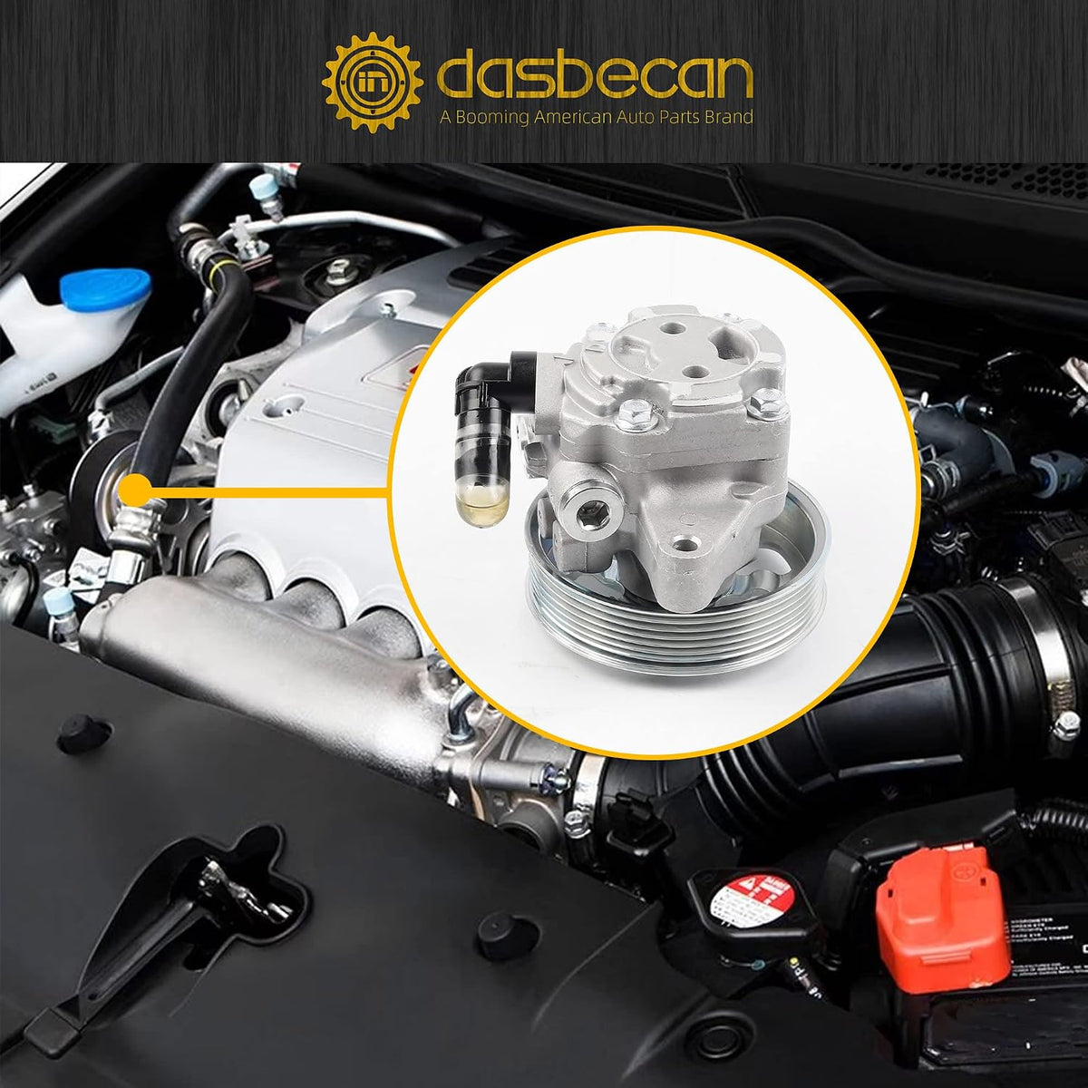 Dasbecan 21-5456 Power Steering Pump Compatible With 2006-2011 Honda Civic