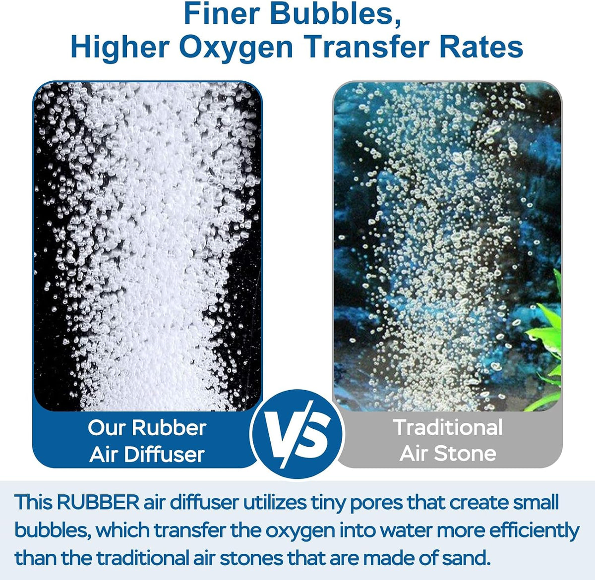 New Innovative Rubber Air Stone | Air Bubbler | Oxygen Air Diffuser | for Pond Aerator | Pond Aeration | for Large