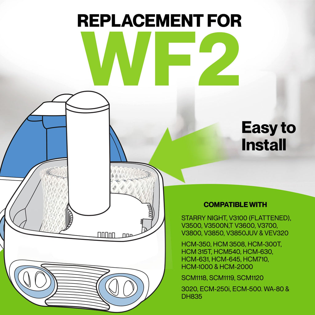 [4 Pack] Humidifier Filters Compatible with Vicks Humidifier Filter Replacement - WF2 Humidifier Filter - Compatible