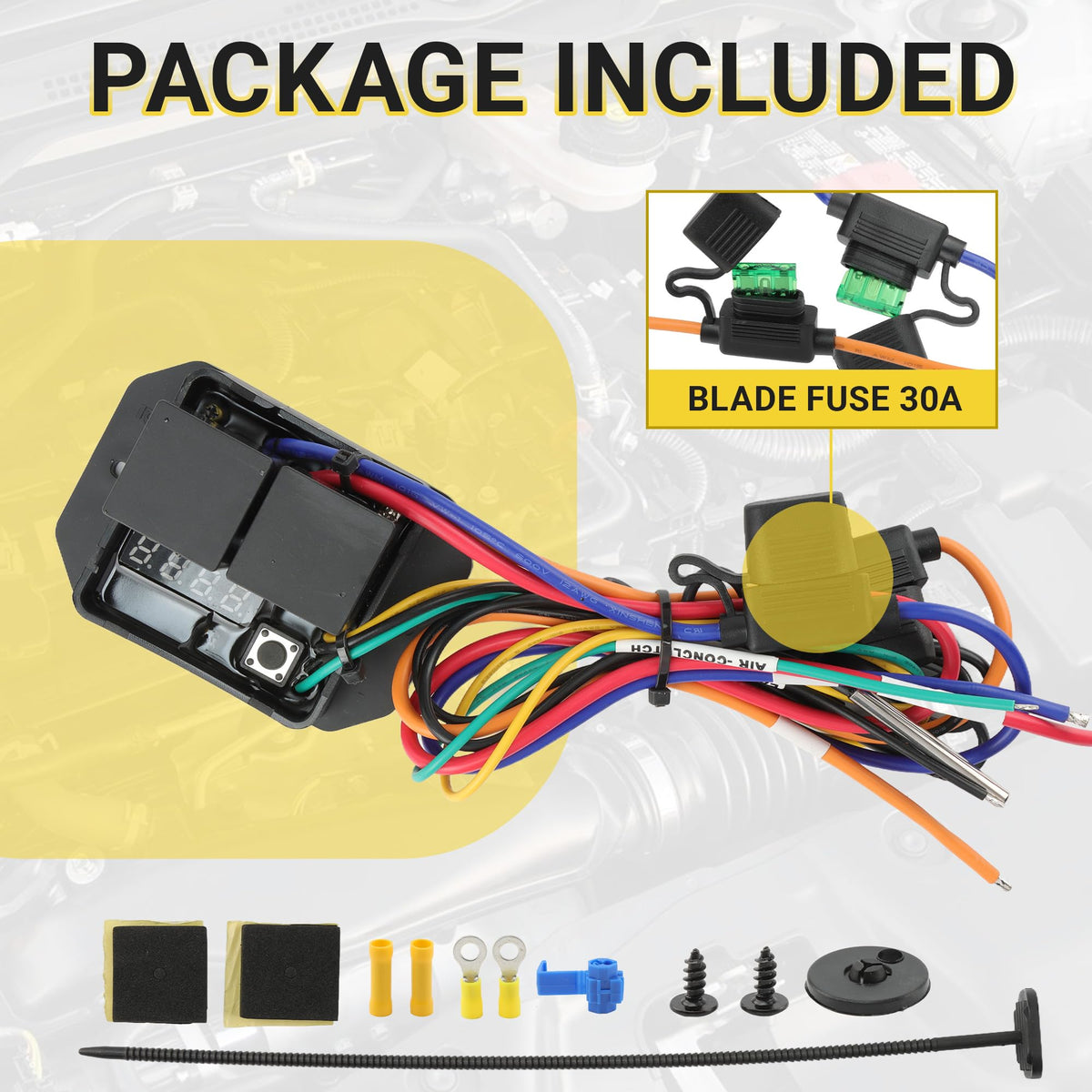 Digital Radiator Fans Controller, Adjustable Temperature Range, 12V and 24V Replace #0444, Range Dual Electric Thermatic Fan Switch Kit