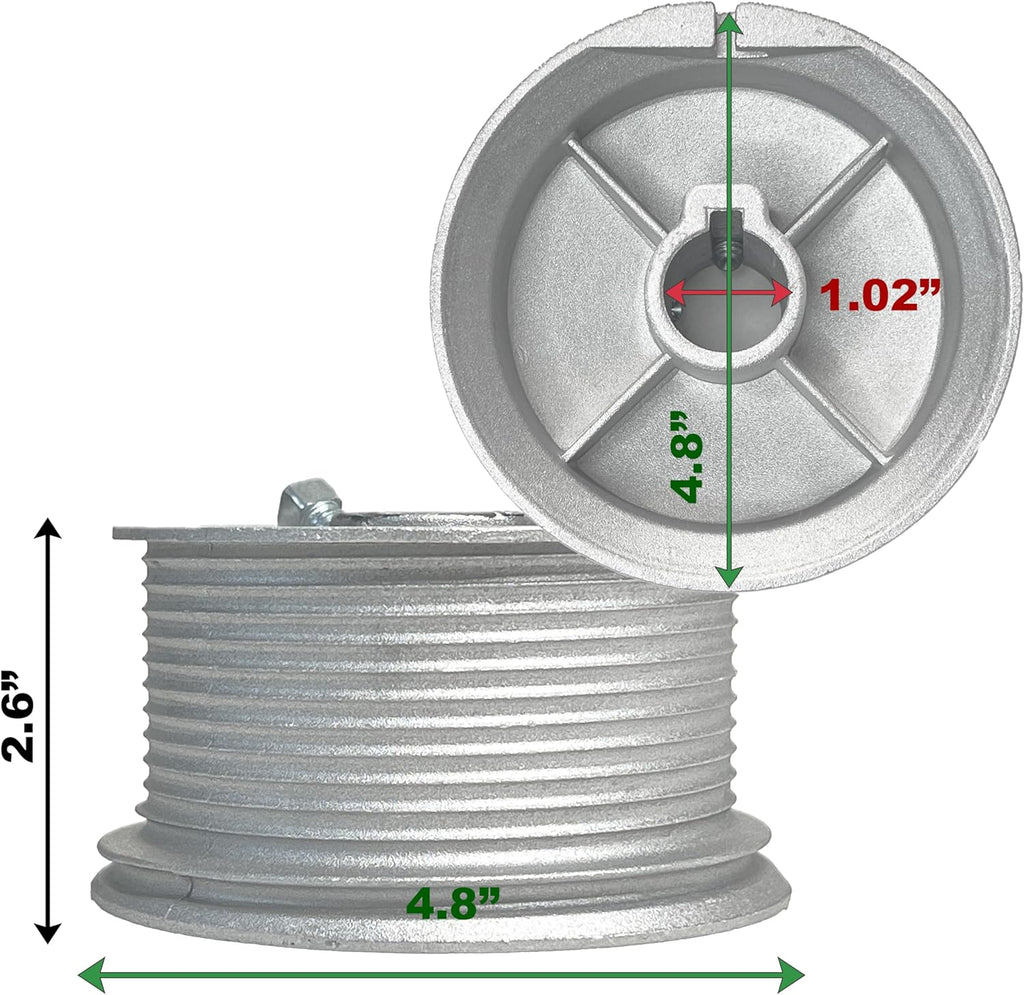 2-Pack Garage Door Winding Bars & Standard Lift Cable Drums (1 Pair) - Fits Up to 12ft Doors