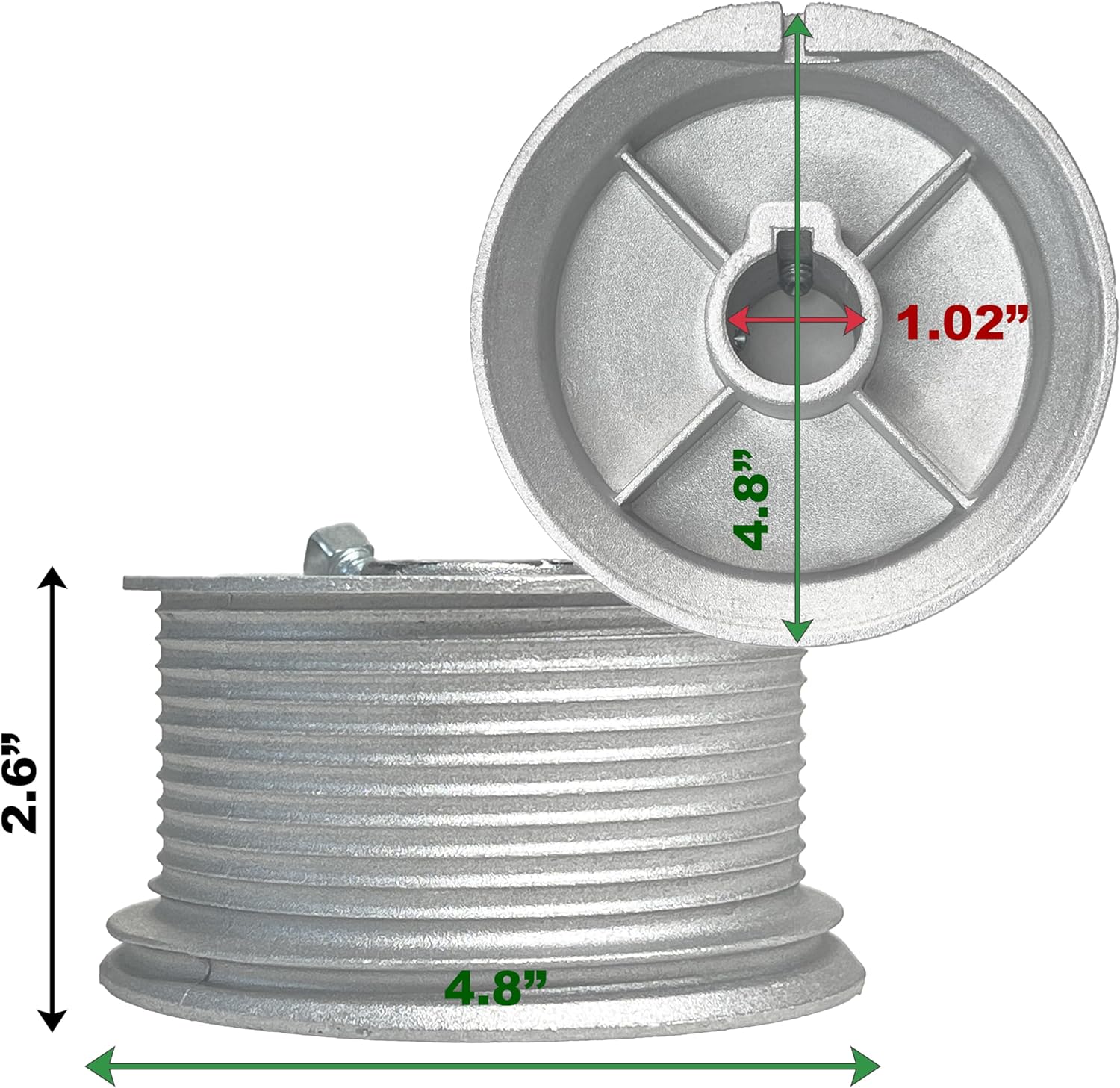 2-Pack Garage Door Winding Bars & Standard Lift Cable Drums (1 Pair) - Fits Up to 12ft Doors