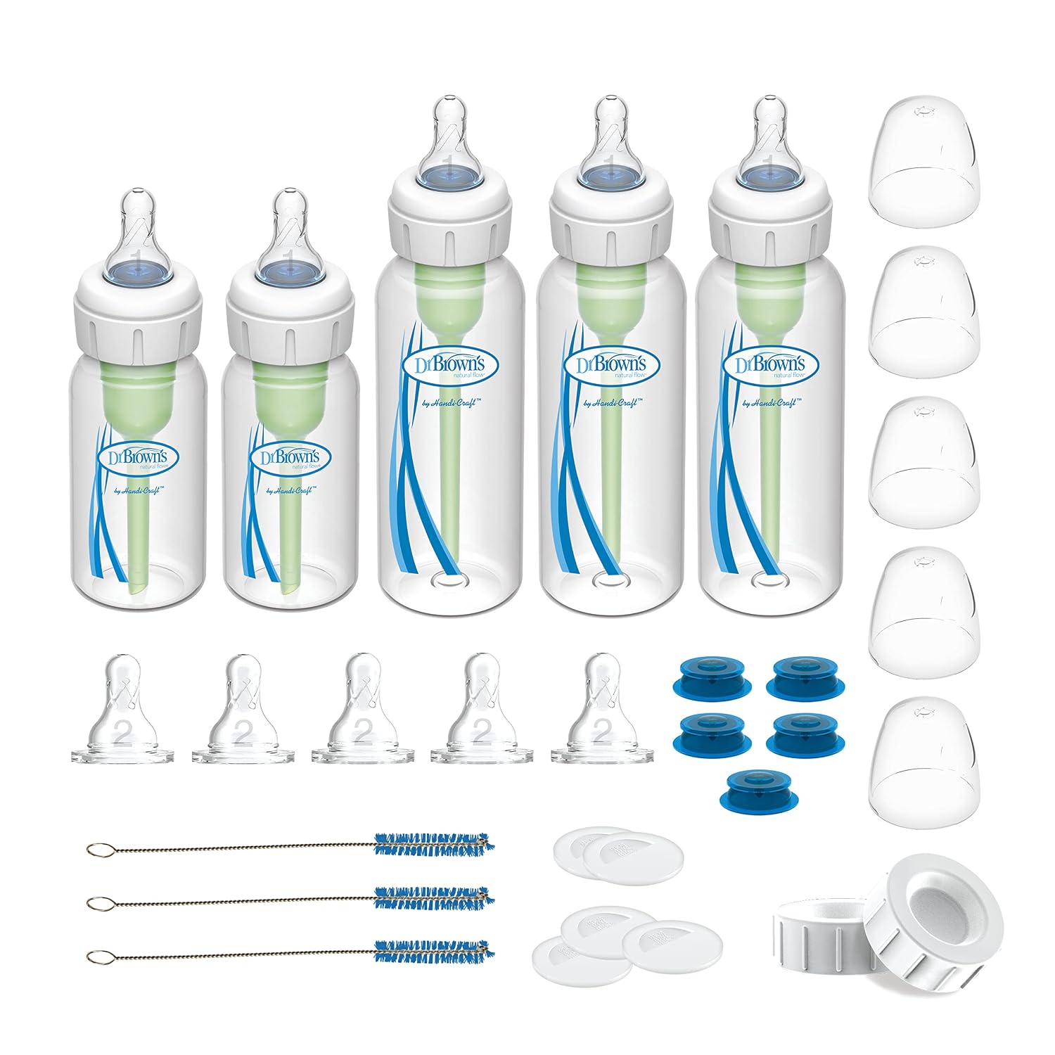 Specialty Feeding System Starter Kit, Narrow Baby Bottles, Infant-Paced Feeding Valve, Oral Feeding Solution for