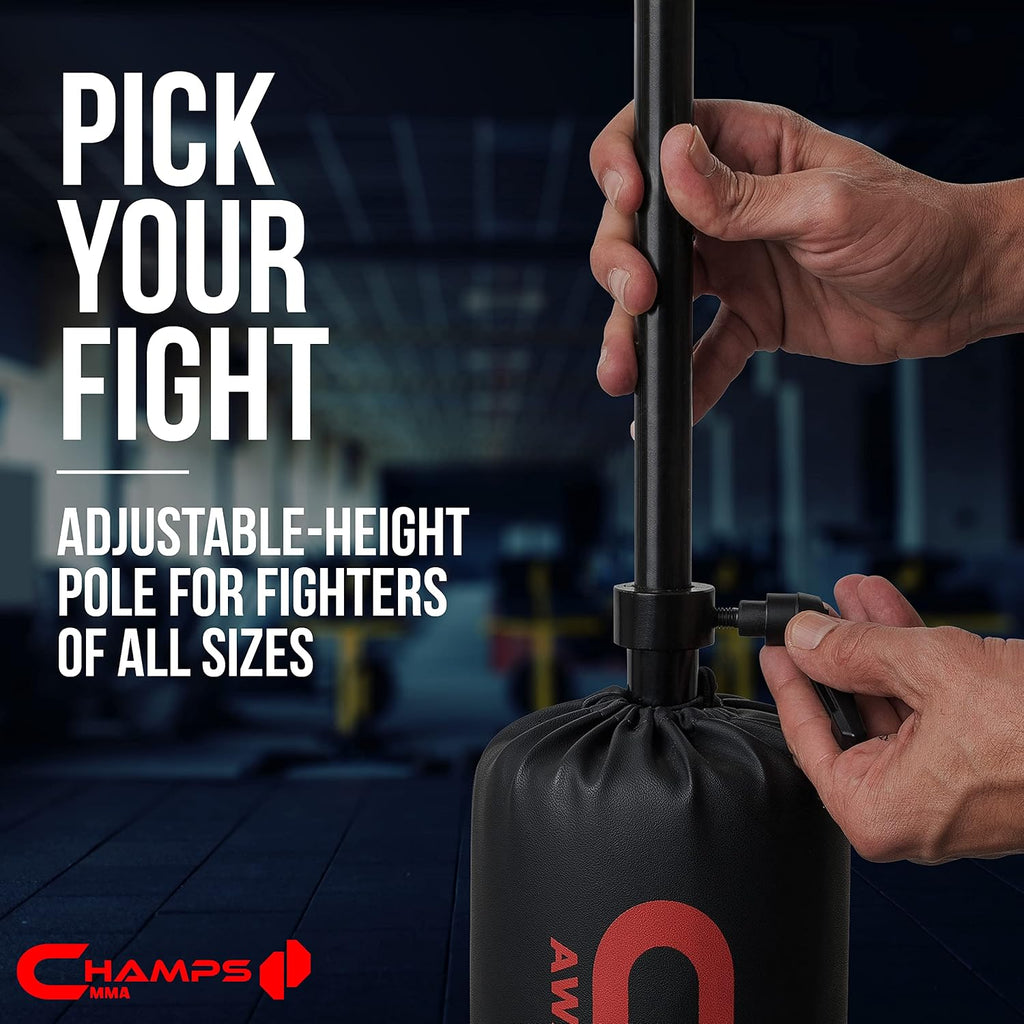 Cobra Reflex Bag - Advanced Reflex Punching Bag - Adjustable 55-77 inches, with Ultra-Fast Bounceback to Improve