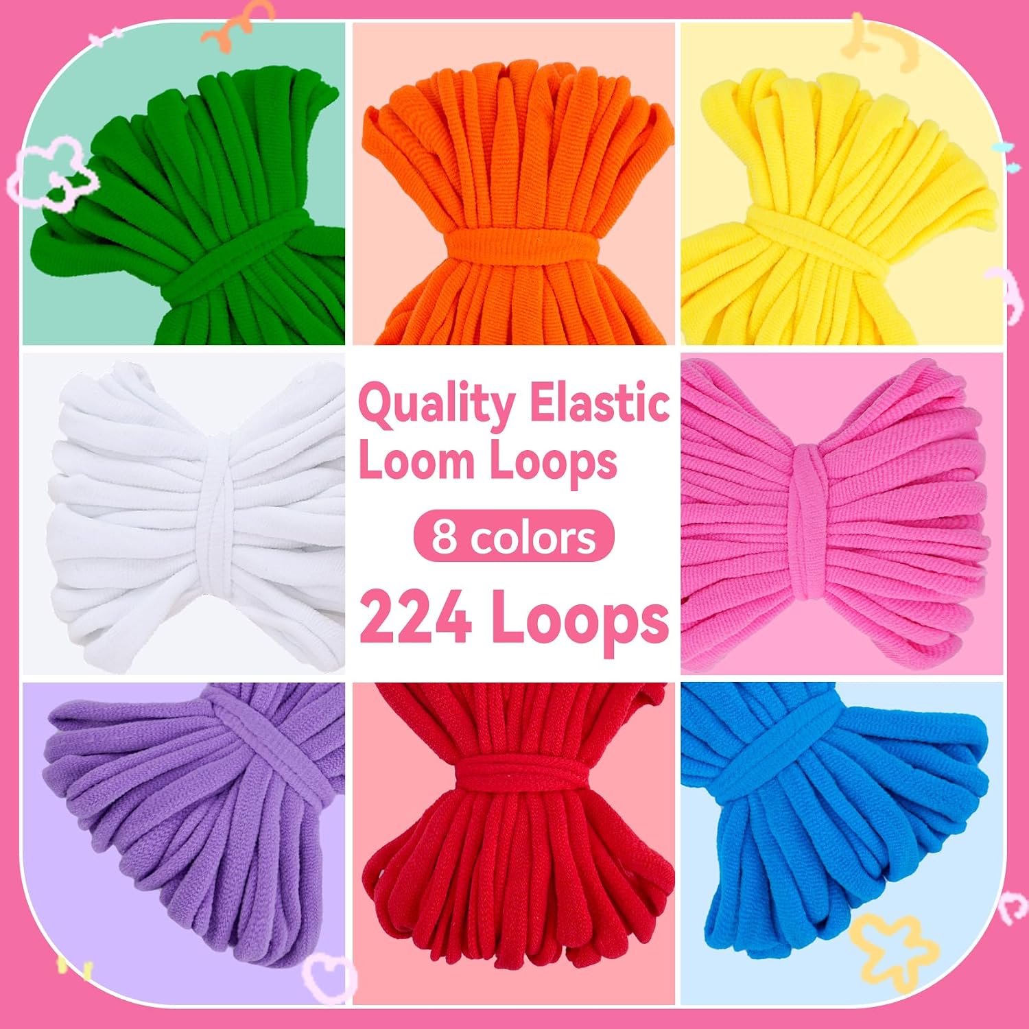 Weaving Loom Kit Toys for Kids and Adults, Potholder Loops Crafts for Girls Ages 6 7 8 9 10 11 12, 7" Pot Holder Loom