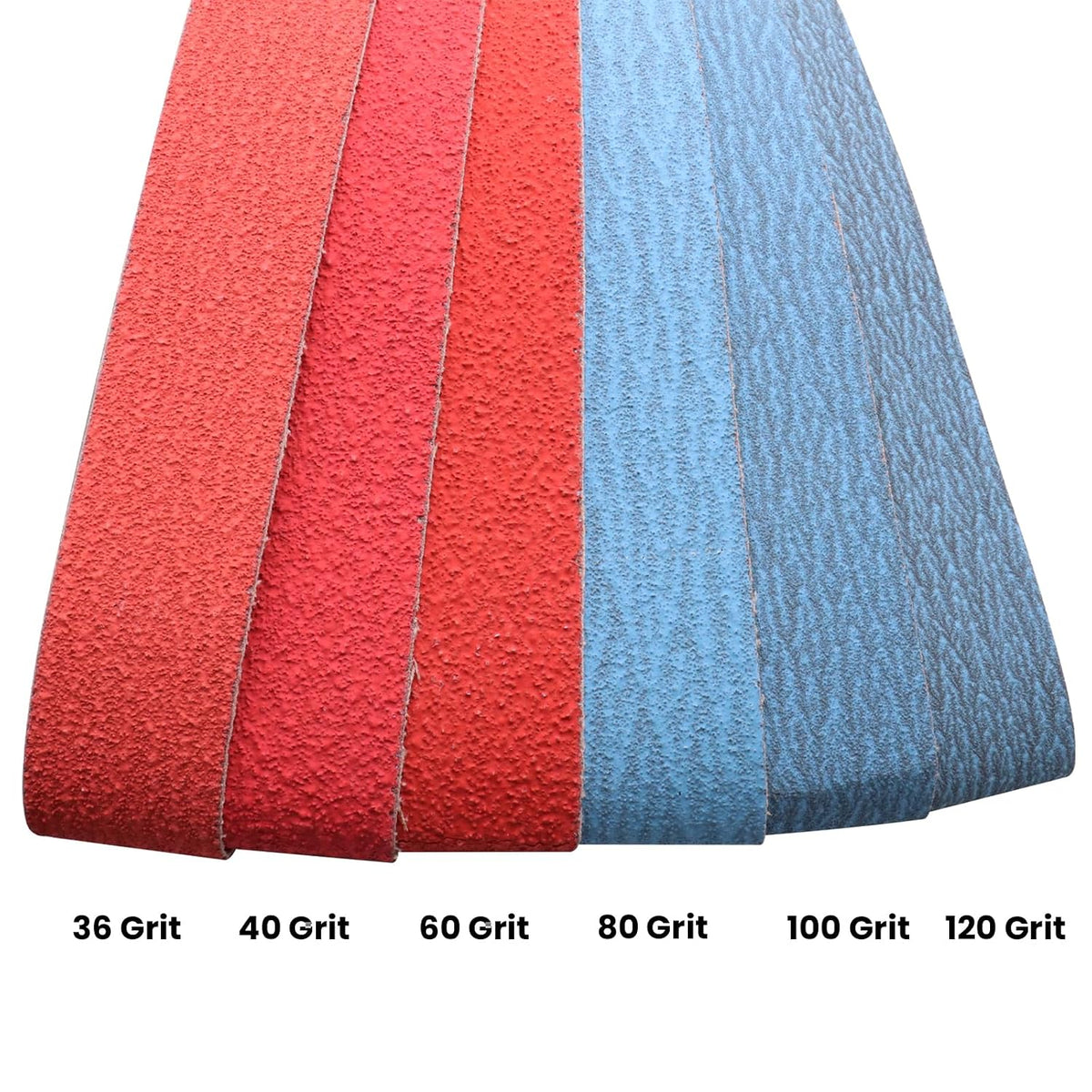 2 x 48 Inch Sanding Belts for Belt Sander,36/40/60/80/100/120 Grit, 6 Pack