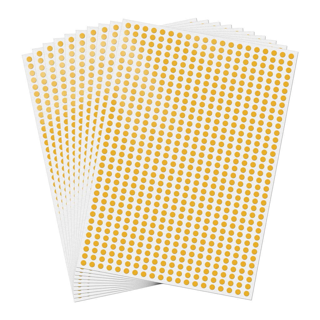 Orange Round Stickers 1/4 Inch Removable Vinyl Dot Labels 7000 PCS