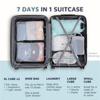 Large Compression Packing Cubes with Mesh 6-Piece Set