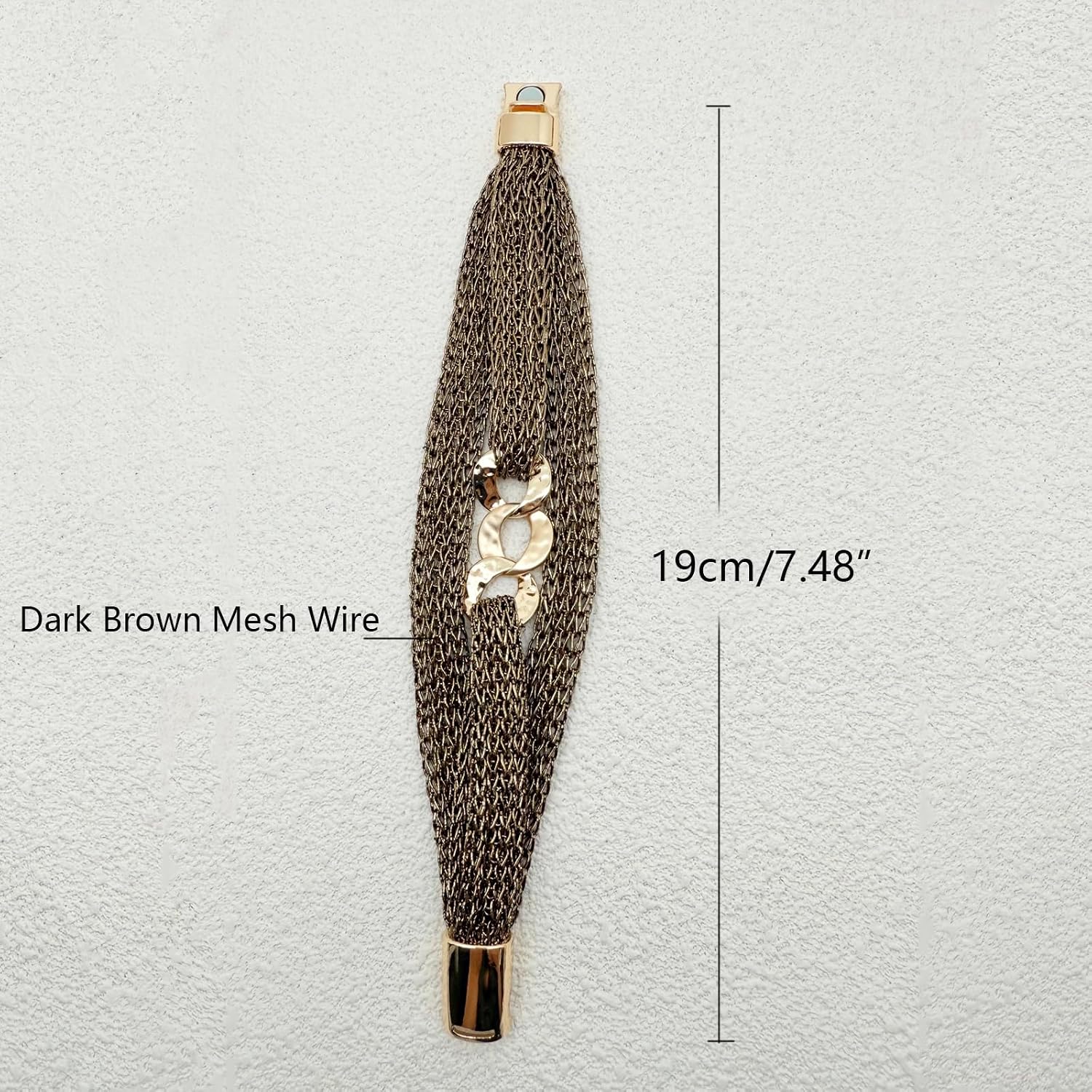 Gold Bracelet for Women Multi Chain Mesh Bracelet Wisted Orb Circle Disc Mesh Wrap bracelet for Women Statement Jewelry