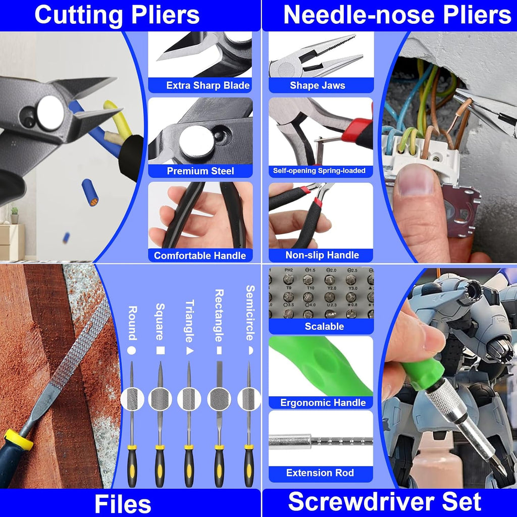 3D Printer Tool Kit, 202 Pcs 3D Printer Accessories Includes Deburring Tool, Removal Tools, Digital Caliper, Cutting