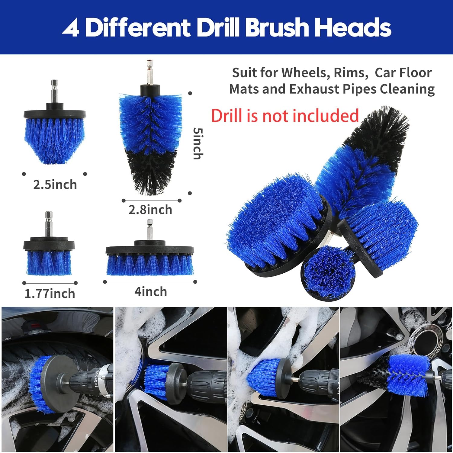 45Pcs Car Detailing Kit, Car Detailing Brush Set, Car Wash Cleaning Kit, Car Detailing Brushes, Professional Car Care