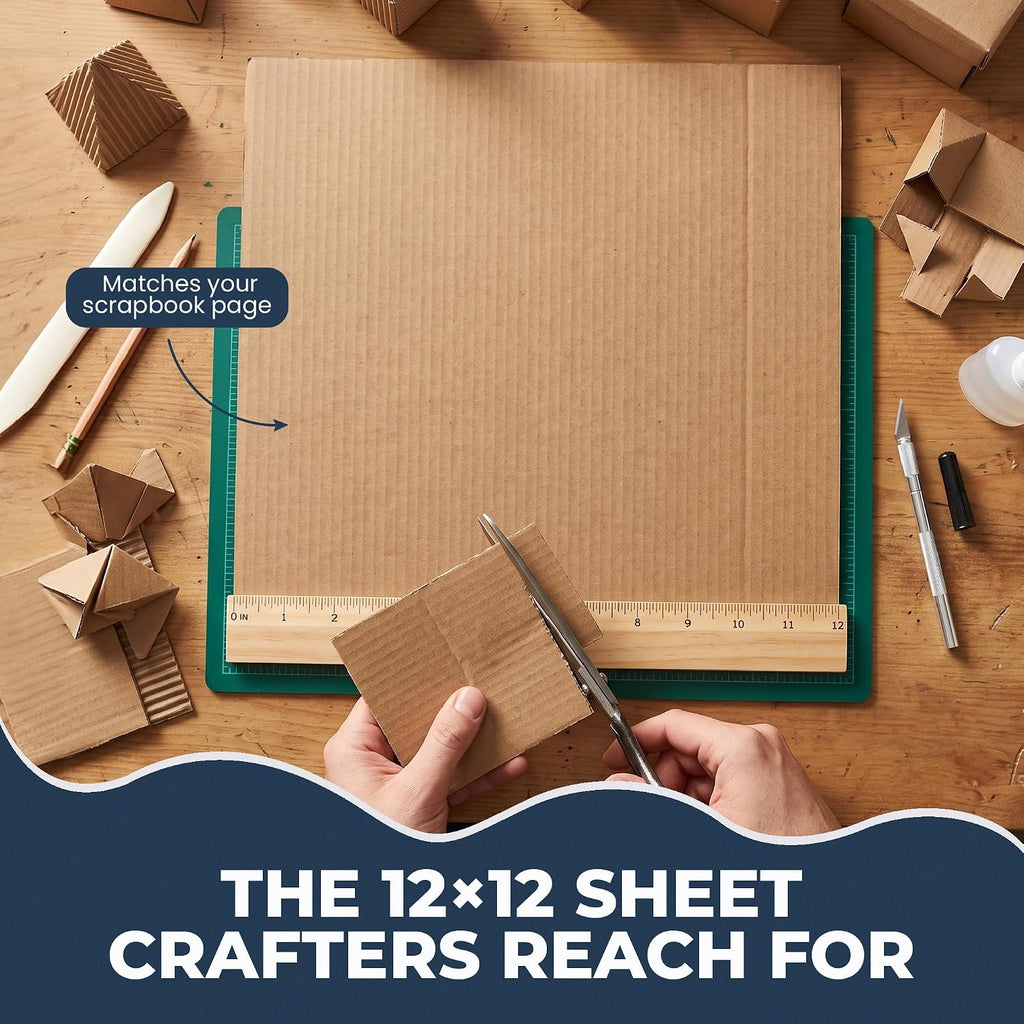 12X12 Corrugated Cardboard Sheets, 55 Pack Squares