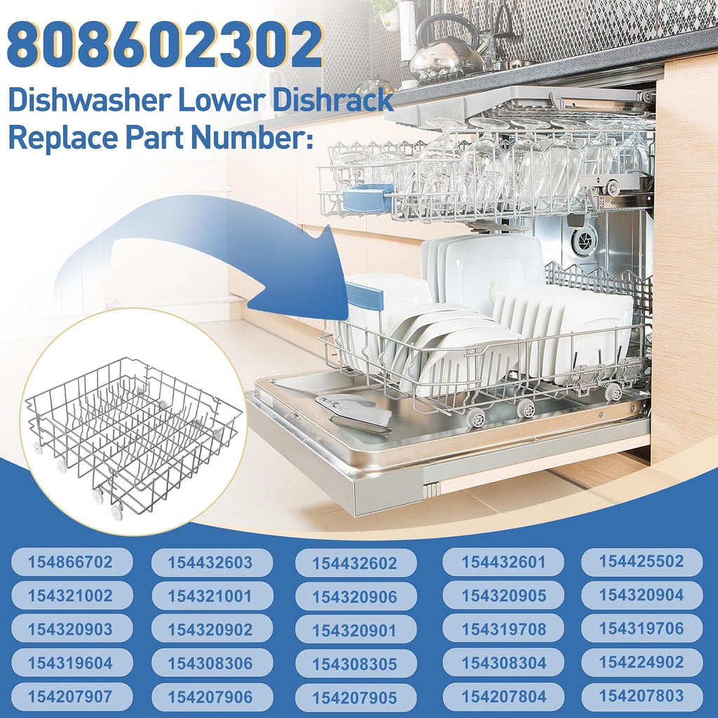 808602302 Dishwasher Lower Rack Replacement for frigidaire dishwasher