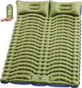 Double Camping Sleeping pad with Pillow & Built-in Foot Pump | Ultralight Camping Mattress，Compact Inflatable