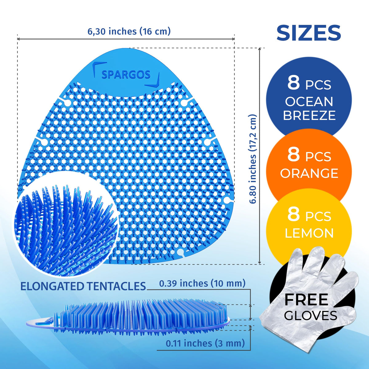 Urinal Screen Deodorizer, 24 Pack, Anti-Splash Cakes