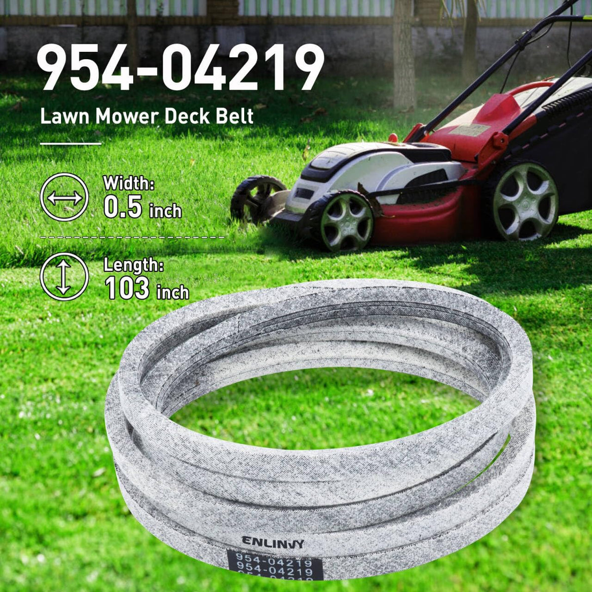 954-04219 Deck Belt 1/2" x 103" Replaces Cub Cadet 46 in Deck Belt