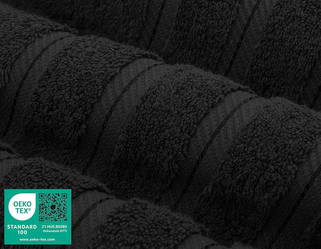 100% Cotton Luxury Turkish Towels, 6 Piece Towel Set | Soft Absorbent Quick Dry OEKO Tex Standard 100 Certificated