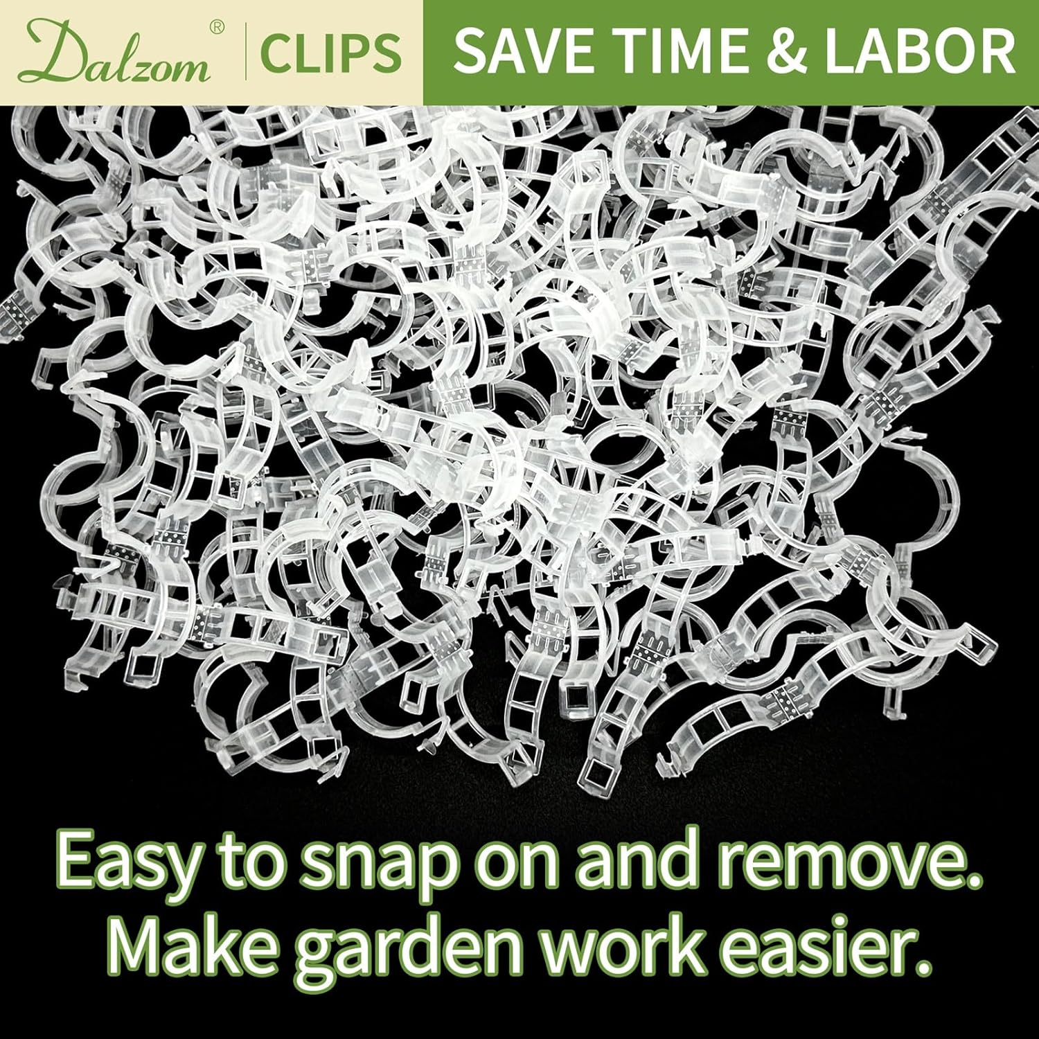 300Pcs Tomato Clips, Plastic Trellis Clips Plant Support Clips, Plant Clips for Support, Grape Vine, Tomato Vine