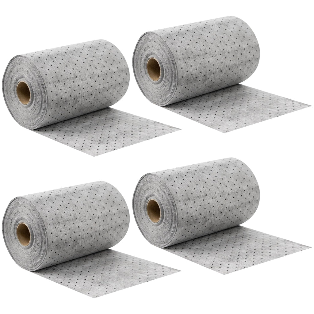 Oil Absorbent Pads Roll, 6 oz Oil Absorbent Mat 15" x 50' 4 Roll