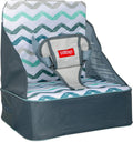 Easy Go Booster Seat for Kitchen Chair - Gray Chevron