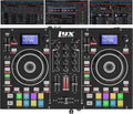 2-Deck Portable DJ Controller, Mixing Console with LCD Display | Manual Looping, USB, MIC Input, Record Output, 16