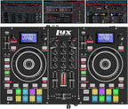 2-Deck Portable DJ Controller, Mixing Console with LCD Display | Manual Looping, USB, MIC Input, Record Output, 16