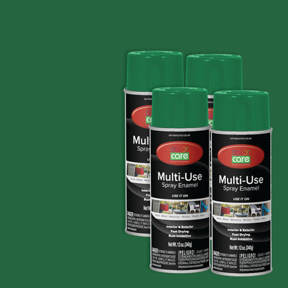 Spray Paint, 12 oz, 4-Pack (Gloss Dark Green) – All-Purpose, Indoor & Outdoor, Rust Resistant