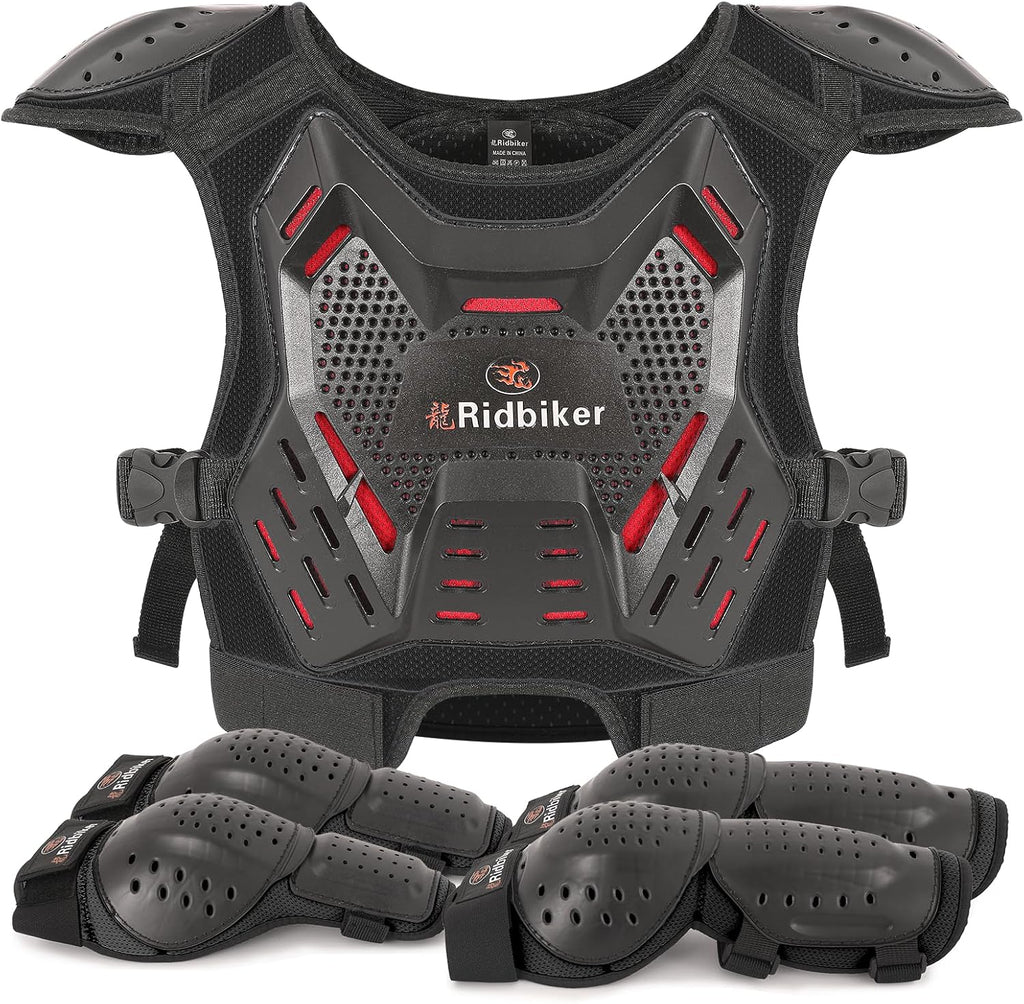 Kids Dirt Bike Gear Motocross Chest Protector Motorcycle Protective Gear Armor Vest Knee Guards Elbow Pads Dirt Bike