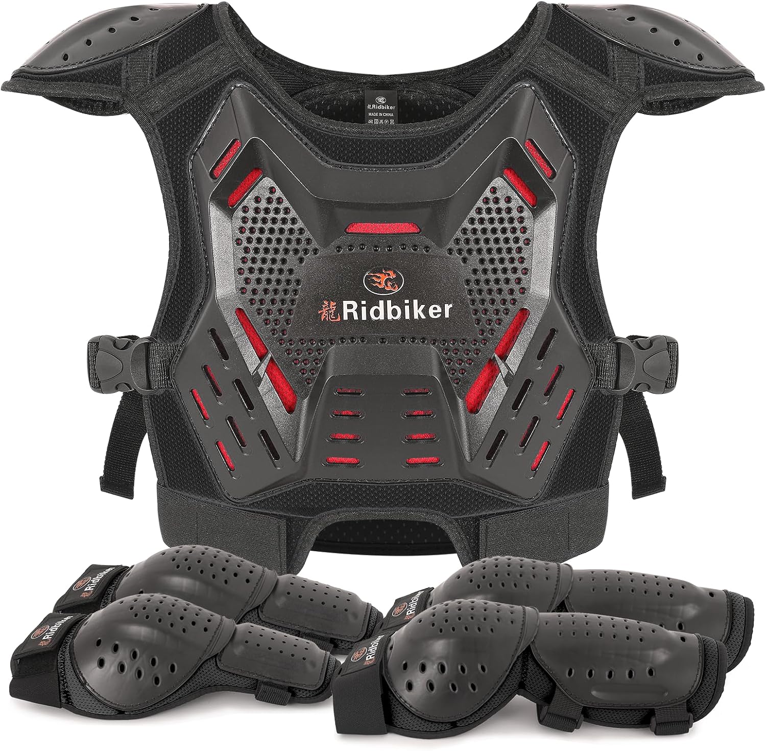 Kids Dirt Bike Gear Motocross Chest Protector Motorcycle Protective Gear Armor Vest Knee Guards Elbow Pads Dirt Bike