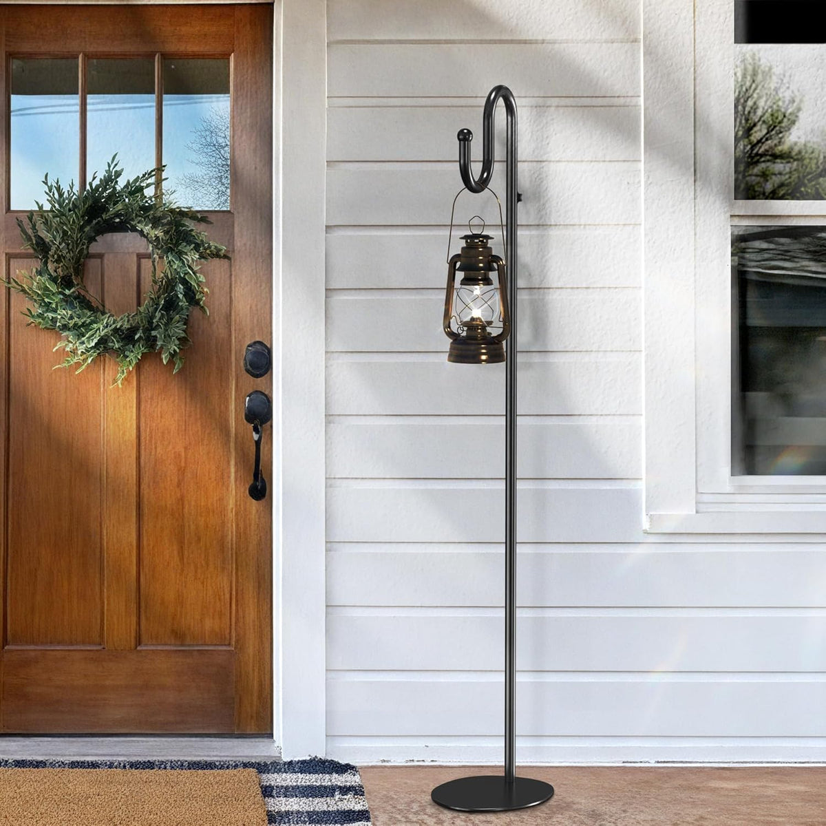 74" Shepherds Hook Stand: Hanging Bird Feeders, Plants, and Wind Chimes