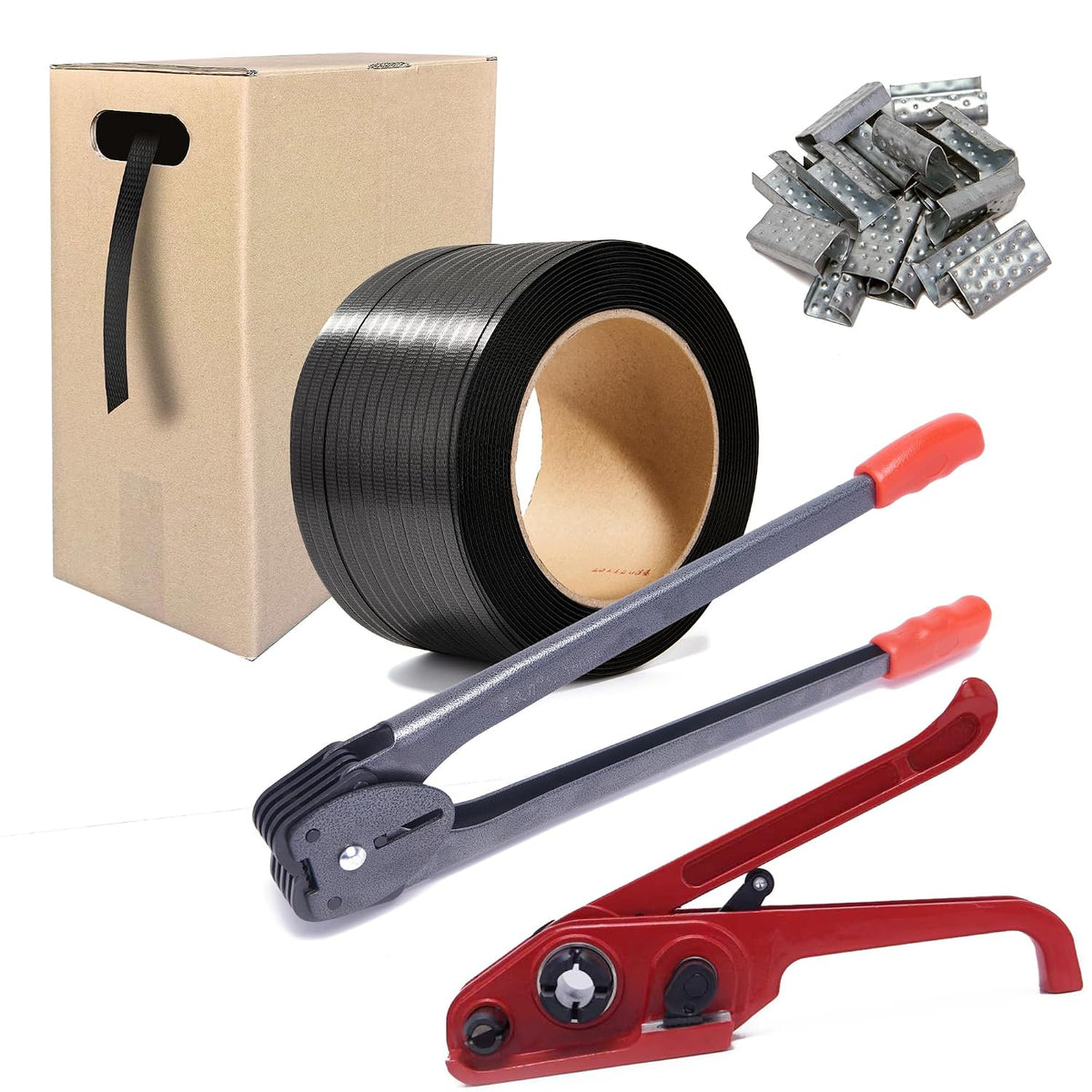 Banding Strapping Kit -Tensioner Sealer 3500ft Poly Strap 200 Seals